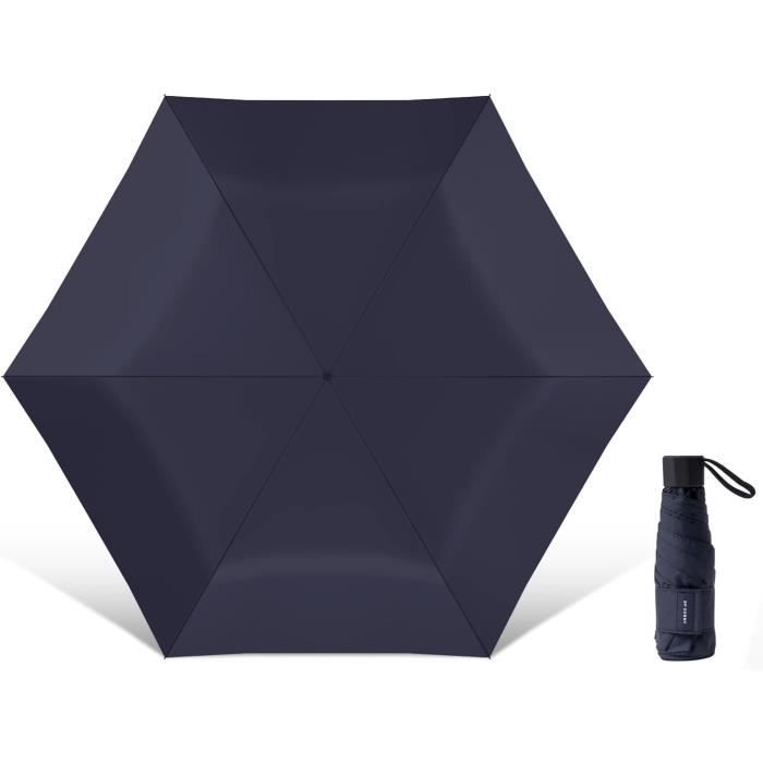 Parapluie de poche pliable avec protection UV et résistance