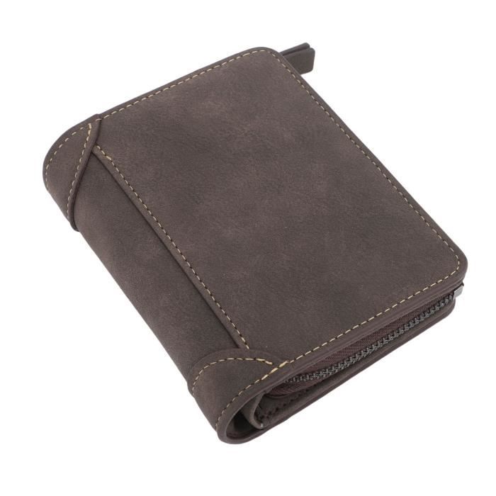Portefeuille Portland Leather Goods Trifold - Cuir Marron Camel, Fabriqué Aux USA, Pliable