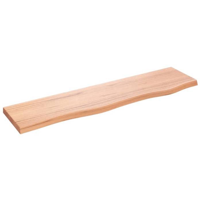 vidaXL Étagère murale marron clair 80x20x2 cm bois chêne massif traité 363659