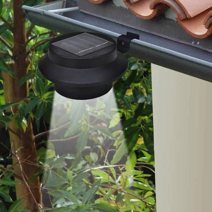 Lampe solaire 3 LED pour clôture / gouttière / jardin 6 pcs 41180 - vue 2