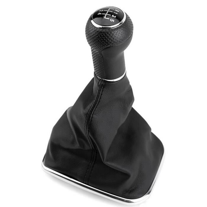 Seat Ibiza 6 L No Bouton Et 2002-2009 Botte Levier de Vitesse en Cuir Noir