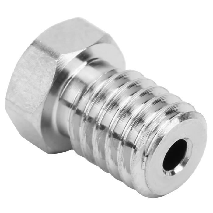 Buse D'Imprimante 3D En Cuivre Nickelé 0.4 Mm - Buse Extrudeuse Résistante Haute Température, Filetée