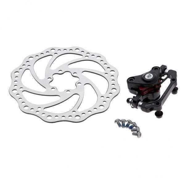 Kit Frein à Disque Vélo - Étriers Avant/arrière Avec Rotors 160mm, Rouge, Sans Outil