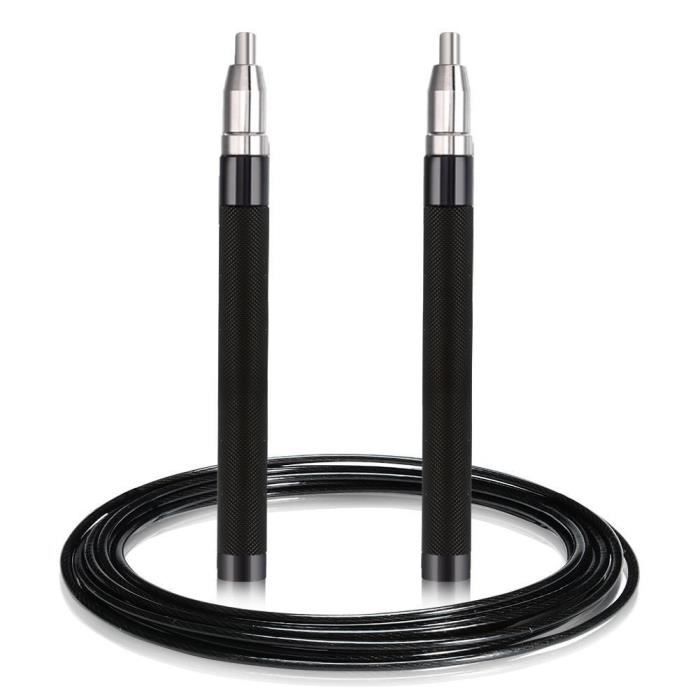 Corde à Sauter Vitesse Rogue Fitness – Noire, Réglable, Scellée – YA0013