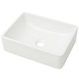 Lavabo Céramique Lave-Mains Vasque Evier pour Salle de Bain Toilette, Blanc 41 x 30 x 12 cm-1