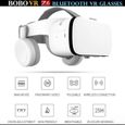  VR Z6 Bluetooth 3D lunettes boîte de réalité virtuelle Google carton stéréo micro casque casque pour 4.7-6.5 "Smartphone + Joystick-1