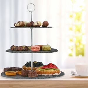 Présentoir à Cupcakes En Forme De Grande Roue - 8 Places, Argenté | Pour Fêtes, Mariages, Anniversaires - Hauteur 44 Cm - 4