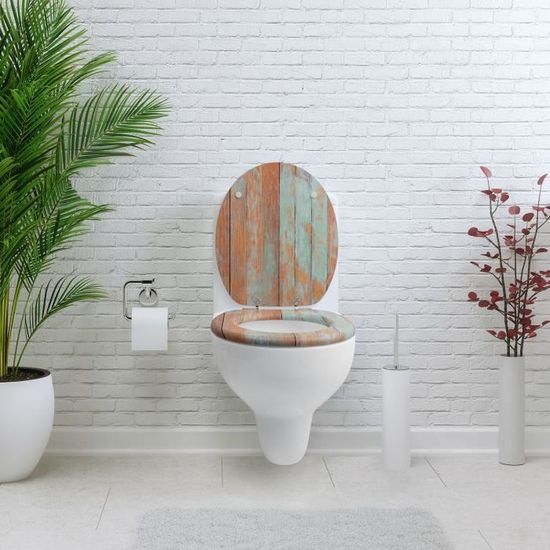 Abattant wc imitation bois outlet