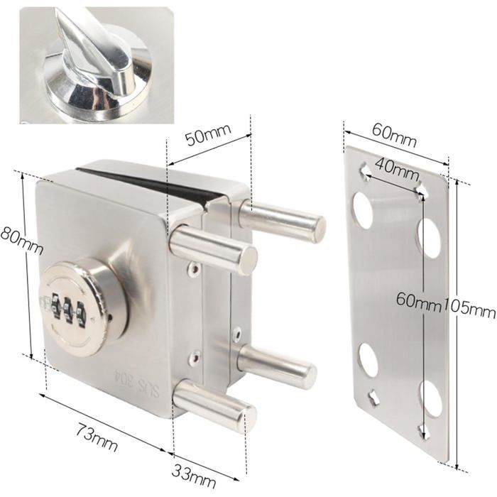 Serrure Coulissante à Loquet Dura-Last – Finition Mat, Pour Porte De Garage – Réf 2B-2102-01