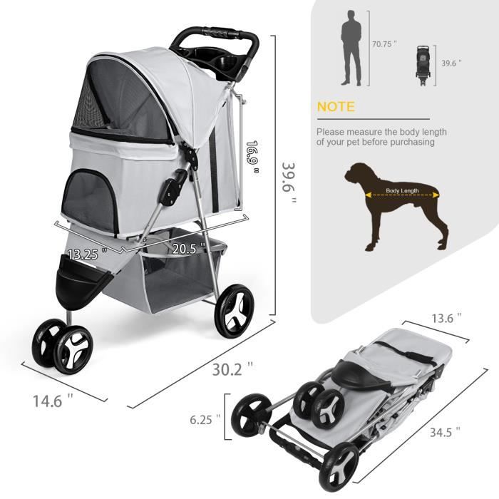 Poussette pour discount chats petit chien