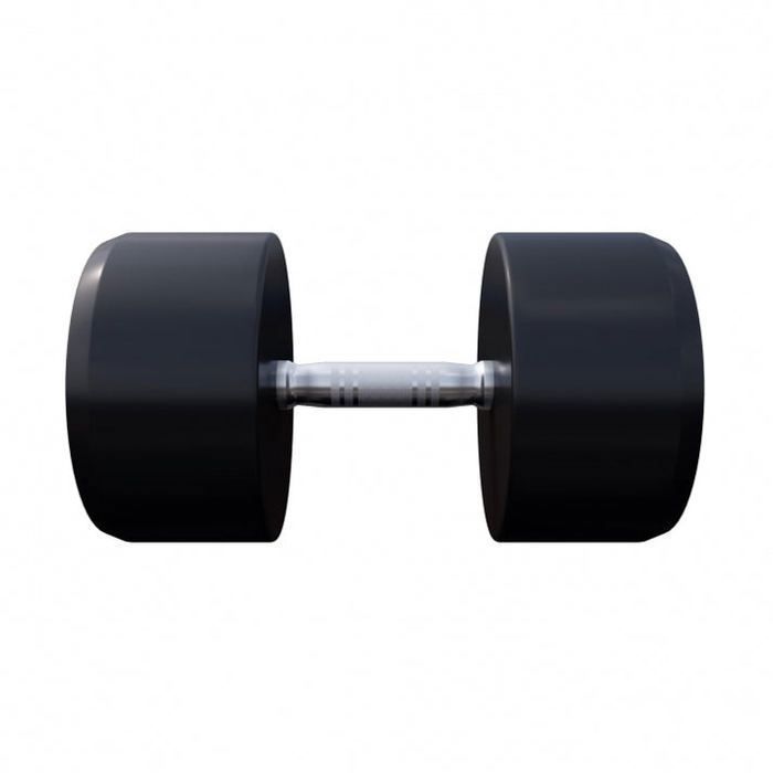 Haltère Rond POWRX Professional 5 à 30 Kg - Revêtement Caoutchouc Odeur Neutre, Poignée Chromée Et Moletée