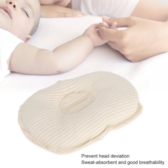 Oreiller bébé nouveau-né en coton PP coussin de sommeil respirant lavable  dessin animé anti tête plate - Cdiscount Maison