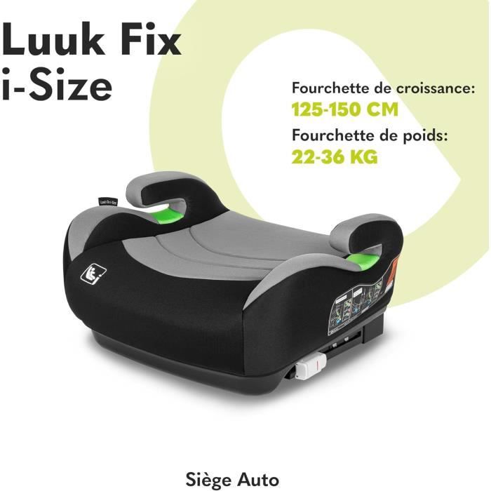 LIONELO LUUK FIX i-Size Réhausseur Siège Auto pour Enfants avec ISOFIX ...