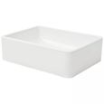 Lavabo Céramique Lave-Mains Vasque Evier pour Salle de Bain Toilette, Blanc 41 x 30 x 12 cm-2