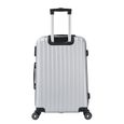 Valise Trolley Moyenne 4 roues 65cm ABS Rigide "Corner" Gris Silver - Trolley ADC-2