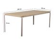 Table de jardin - BEAU RIVAGE - ASTI - Bois d'acacia FSC - Dimensions 200x100x75 cm-2