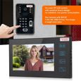 Cikonielf Kit d'interphone de porte Interphone Vidéo TFT LCD 7 po Contrôle d'Accès à Distance Carte ID Mot de Passe Empreinte-2