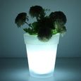 Pot de fleurs lumineux solaire LED - SODIAL - Blanc - ABS - Énergie solaire-2