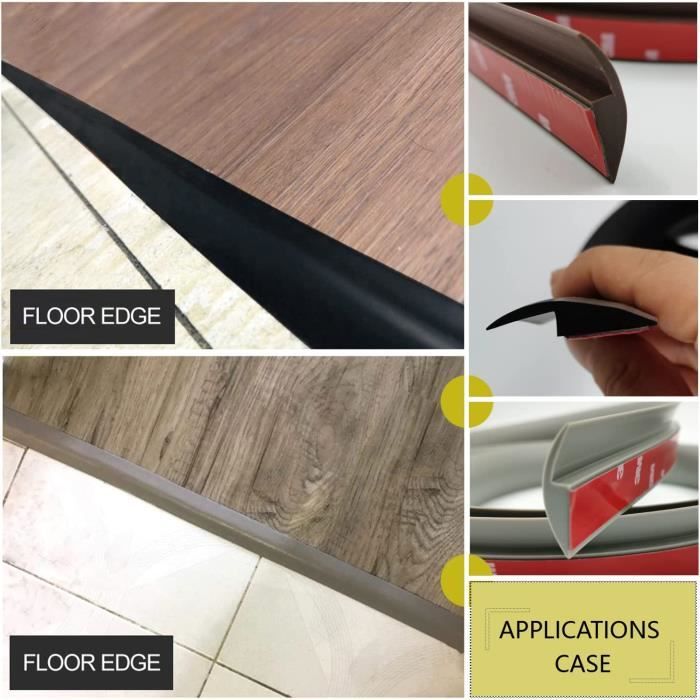 Bandes De Transition De Sol Uxcell - Moulage En T, Gris, 2,9 Pieds X 0,47, Lot De Plots