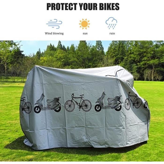 Housse Vélo Extérieur Lahviuu – Noir, 200x100 Cm, Imperméable Anti-Poussière UV, Protection Route VTT Électrique