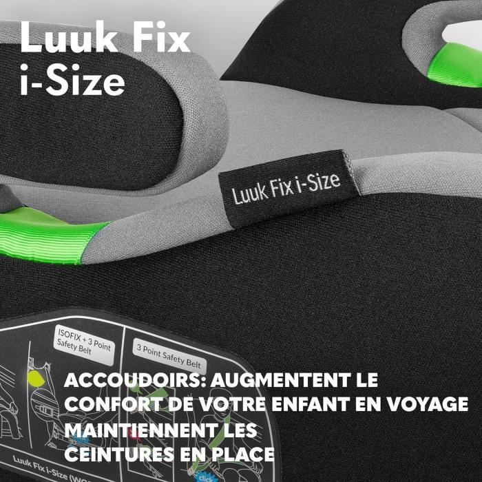 LIONELO LUUK FIX i-Size Réhausseur Siège Auto pour Enfants avec ISOFIX ...