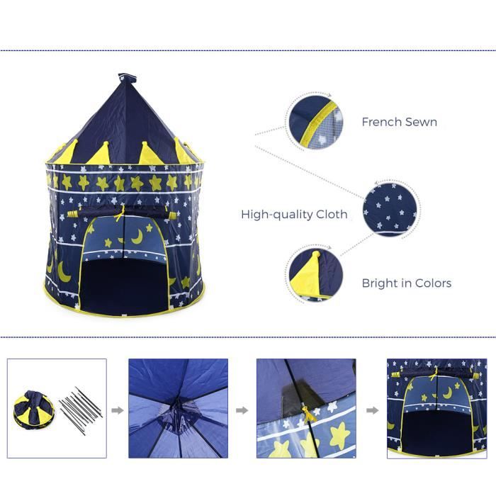 Tente De Jeu De Princesse Pour Filles Château De Glace Jeu De Rôle Imaginatif Maison De Jeu Intérieure Extérieure Tente Pop-up Jouet Cadeau Pour Enfants Tout-Petits Fête Anniversaire