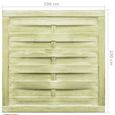 🙉9350 Magnifique- Portillon Bois de pin imprégné Portail de clôture-Porte de jardin - Portillon de jardin- 100 x 100 cm Vert-3