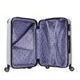Valise Trolley Moyenne 4 roues 65cm ABS Rigide "Corner" Gris Silver - Trolley ADC-3