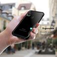 Coque Pour iPhone SE 2020 Bumper Hybride Rigide Antichoc Noir-3