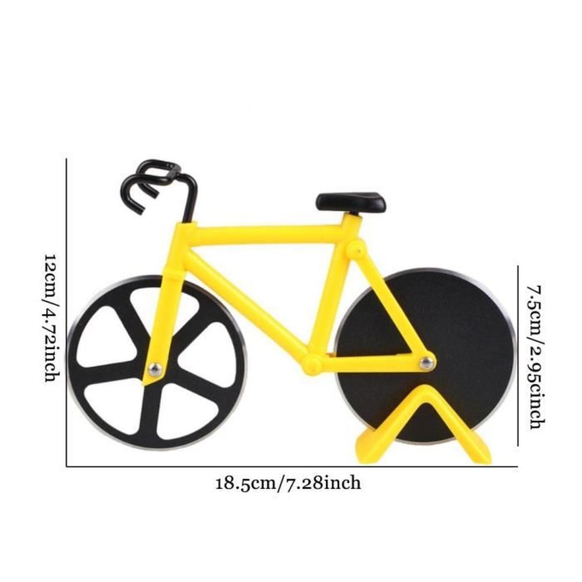Roulettes /à pizza doubles en acier inoxydable roulettes /à pizza int/éressantes roulettes /à pizza avec roues de coupe tranchantes et support de cadeau de No/ël blanc rev/êtement antiadh/ésif