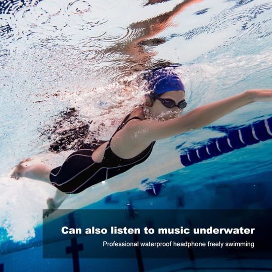 Qiilu Casque de natation Casque de sport étanche IPX8 natation écouteur  Bluetooth à suspension arrière avec mémoire 8G(rouge ) - Cdiscount TV Son  Photo