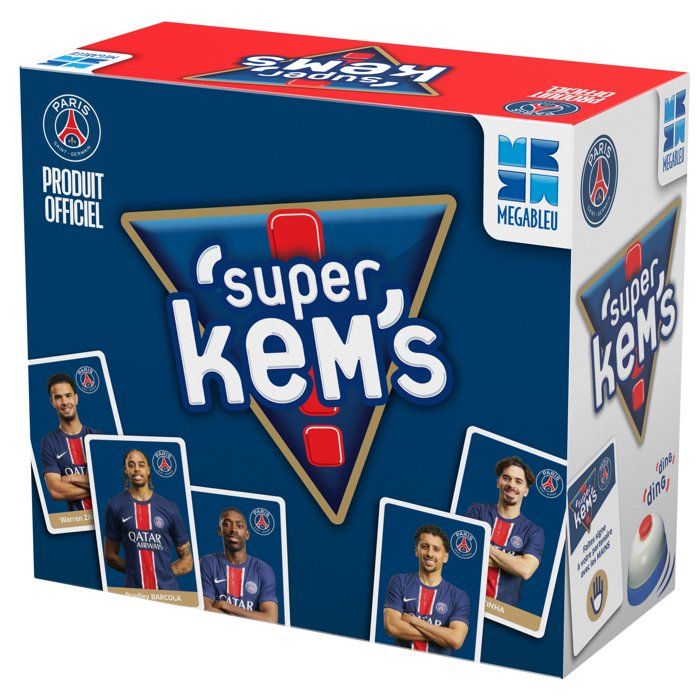 Carte Son Megableu - Super KEMS PSG - Jeu De Cartes Rapidité Et Mémoire Aux Couleurs Du Paris Saint-Germain - Dès 6 Ans, Jusqu'à 6 Joueurs
