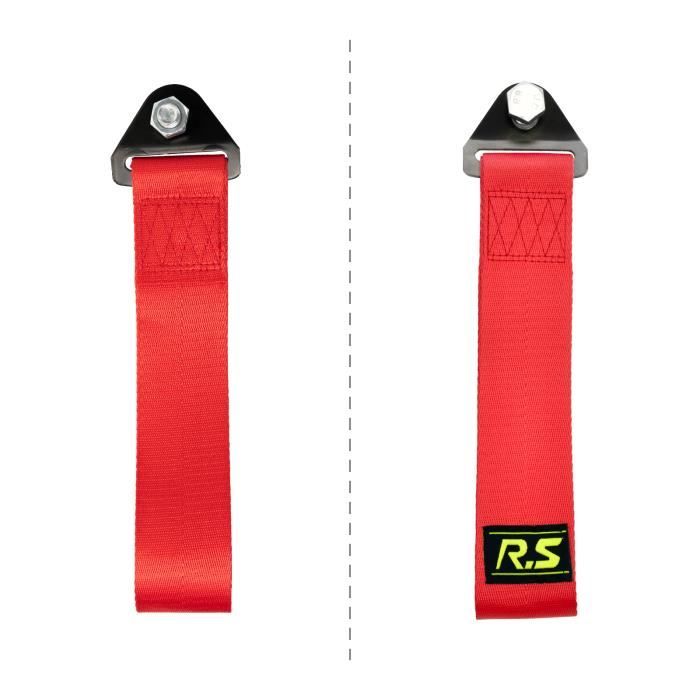 Lot De 2 Sangles De Remorquage Voiture Rallye - Décoration Pare-choc Avant Rouge 2 Tonnes