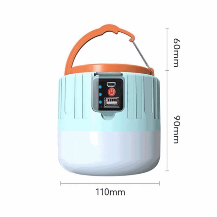 Lampe Camping Solaire 169 LED - 10000 Lumens, Étanche IPX7, Télécommande, Power Bank USB
