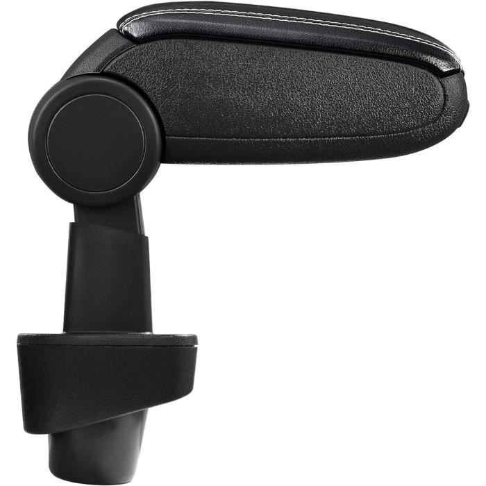 Accoudoir Central Console Universel Voiture Cuir Synthétique Avec Rangement - Repose-Bras Réglable Noir