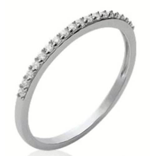 Bague Double Anneau Céramique Noir & Blanc - Argent Rhodié Avec Zirconiums - Taille 52 - Neuf Avec étiquettes