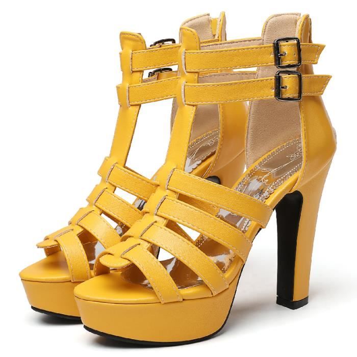 Sandales a Talons Hauts Noires pour Femme SEVENTUM GLADIATEUR Talons aiguille Grande Taille Black Cdiscount Chaussures