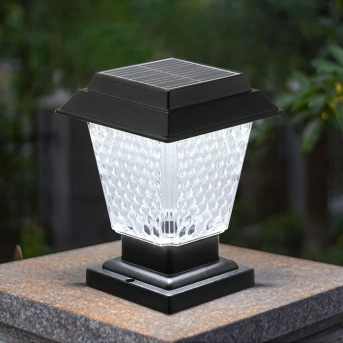 Lampe solaire LED sur poteau GreenBlue, 60 x 40 mm, capot en forme d'enveloppe, 3200 K, GB125 WW