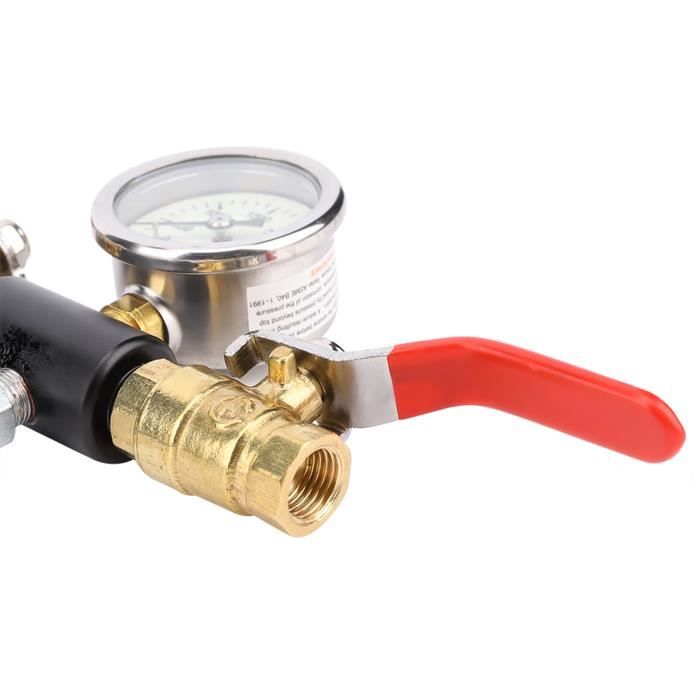 Adaptateur Station De Remplissage DIN – 4500 Psi, Inox, Manomètre, Filetage G5/8