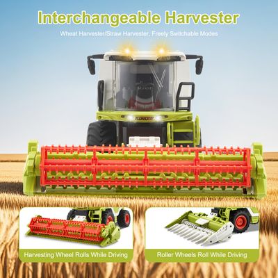 Tracteur RC moissonneuse-batteuse télécommandé, jouet moissonneuse-bat... pas cher