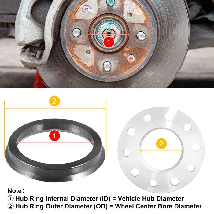 Bague De Centrage En Aluminium 73,1 - 71,6 Mm ( 73.1 - 71.6