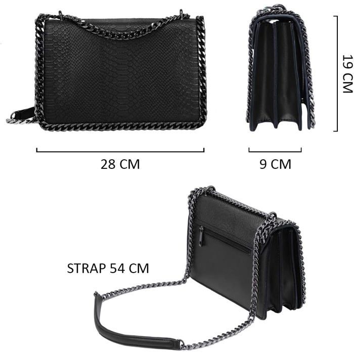 Petit Sac à Bandoulière FashionPuzzle – Avec Franges Et Dragonne, Dimensions 20,3x14x7,6 Cm, Cuir Synthétique