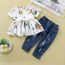 Ensemble Bebe Sans Manches En Forme De Coeur Pour Bebe Fille Jupe En Jean Blanc Blanc Cdiscount Pret A Porter