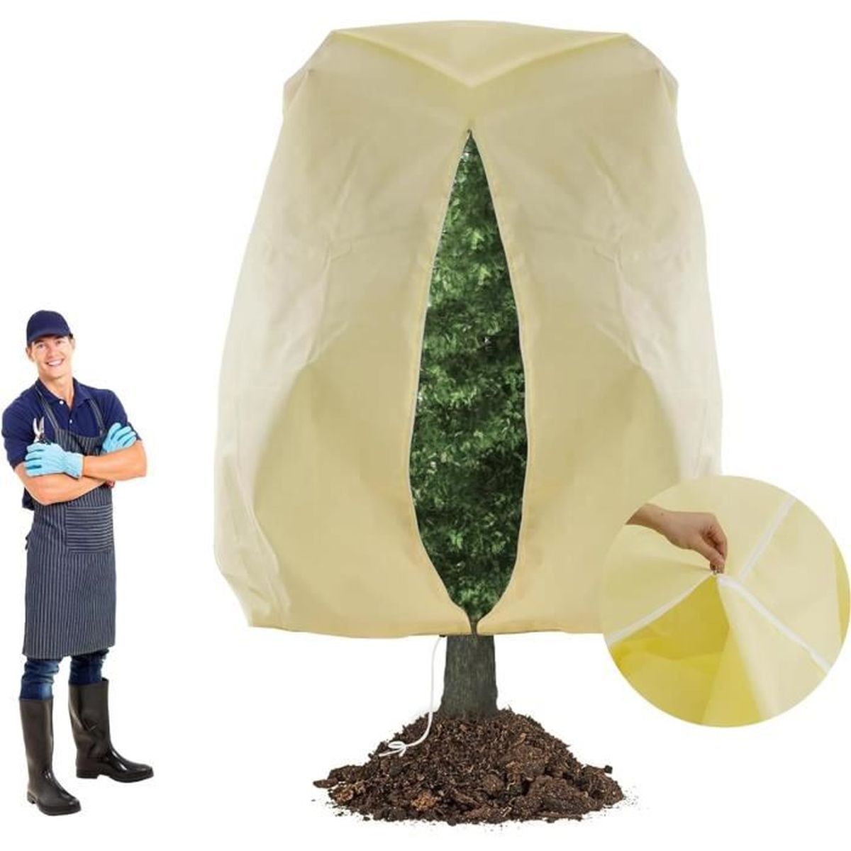 Voile Hivernage Plante Exterieur,2PCS Housse d'hivernage pour Plantes