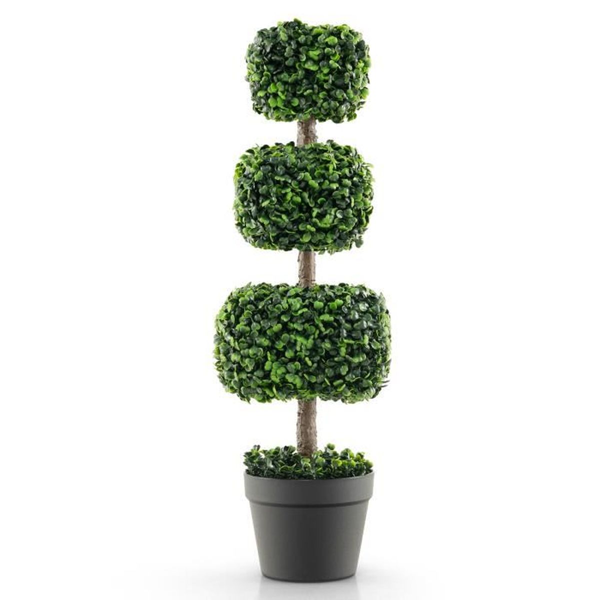 Arbre D'Olive Artificiel 130 Cm - Plante Décorative Avec Fruits - Pot Inclus - Décoration Maison/Bureau