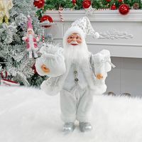 Décoration de Noël de poupée, mignon père Noël debout poupée de collection Père Noël