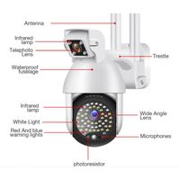 Caméra Dôme PTZ étanche à Double Objectif, Caméra De Surveillance WiFi Sans Fil, 1080PHD