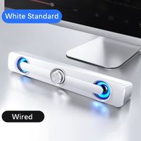 Barre De Son TV Bluetooth 2020 - White - Haut-Parleurs pour Ordinateur - Subwoofer - Couleur Blanc