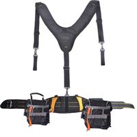 Le noir - Bretelles de ceinture à outils pour charpentier et électricien, sac de soutien lombaire réglable, t