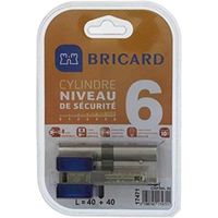 Bricard 17471 Cylindre de serrure double entree Chifral S2 40+40 Nickele